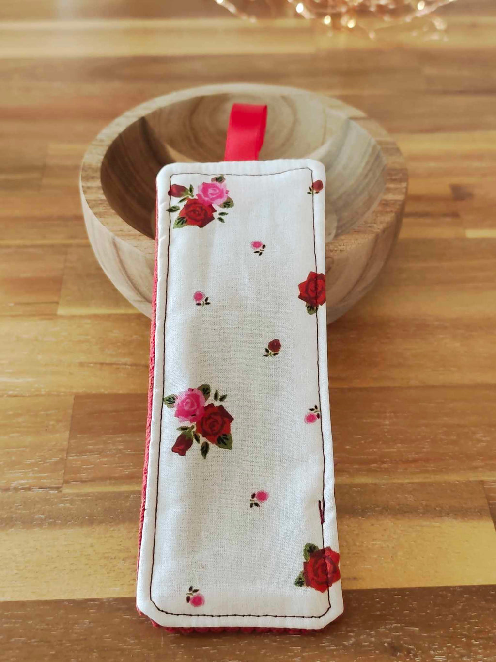 Pochette Livre Mots dans du Velours, protege livre bouton pressions  artisanat francais marque page etui a lunette La Vie en Rose