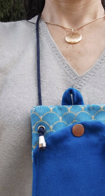 Etui à lunettes - Collection "Bleu Japon"