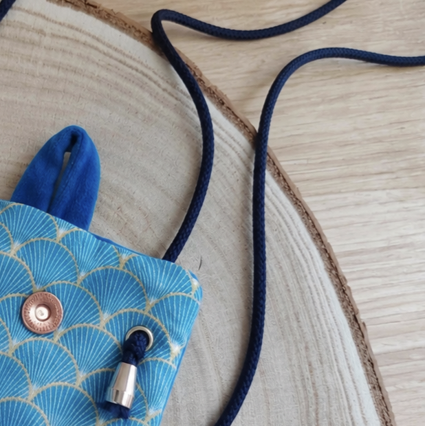 Etui à lunettes - Collection "Bleu Japon"