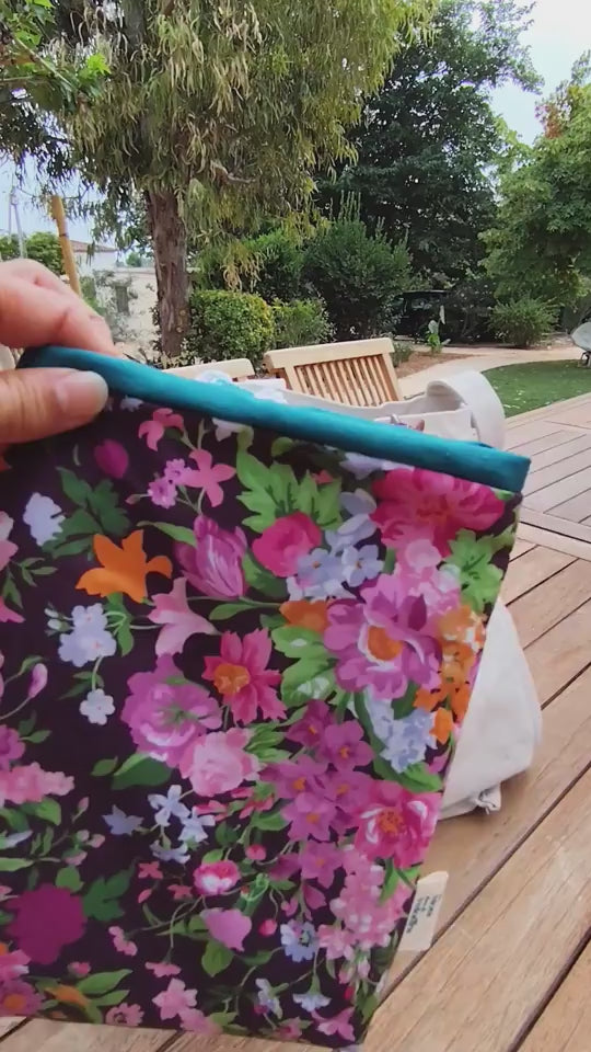 VIDEO Pochette Livre Mots dans du Velours, protege livre artisanat francais collection été Liberty x Bridgerton